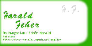 harald feher business card